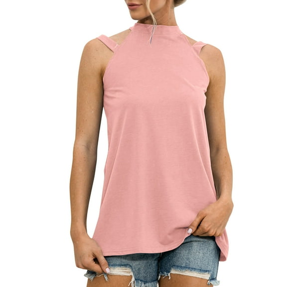 Sngxgn Women's Camisole Tops Undershirts Spaghetti Strap Tank Top(Pink,XL)