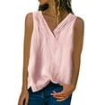 thumbnail image 1 of Sngxgn Women's Camisole Tops V Neck Cami Sleeveless Spaghetti Straps Blouse Casual Racerback Shirt(Pink,XXXXL), 1 of 7