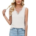 thumbnail image 1 of Sngxgn Women's Camisole V-Neck Sleeveless Short Cami(White,S), 1 of 7