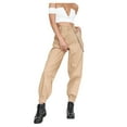 thumbnail image 1 of Sngxgn Women's Casual Elastic Waist Comfy Wide Leg Pants with Pockets(Khaki,XXL), 1 of 5