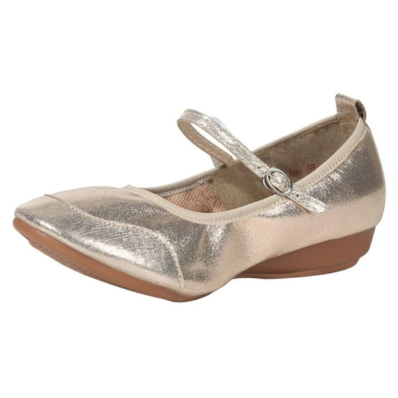 Sngxgn Women's Casual Flat Shoes for Women Ladies(Gold,40)