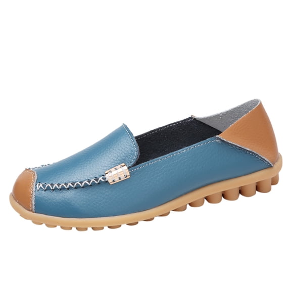 Sngxgn Women's Casual Flats Shoes, Soft Comfortable Casual Ballet Shoes(Light Blue,41)