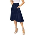 thumbnail image 1 of Sngxgn Women's Casual High Waist Pleated A-Line Mini Skirt(H,XL), 1 of 6