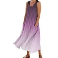 thumbnail image 1 of Sngxgn Women's Casual Loose Sundress Long Dress Sleeveless Split Maxi Dresses Summer Beach Dress with Pockets(Purple,S), 1 of 6