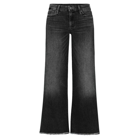 Sngxgn Women's Classic Mid Rise Straight Leg Jean(Black,XXL)