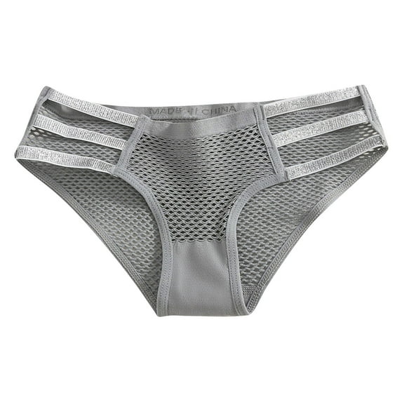 Sngxgn Women's Comfort Fit Stretch Panties Microfiber Underwear(Grey,XL)