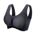 thumbnail image 1 of Sngxgn Women's Comfort-Strap Wireless, Full-Coverage Bra(Black,L), 1 of 4