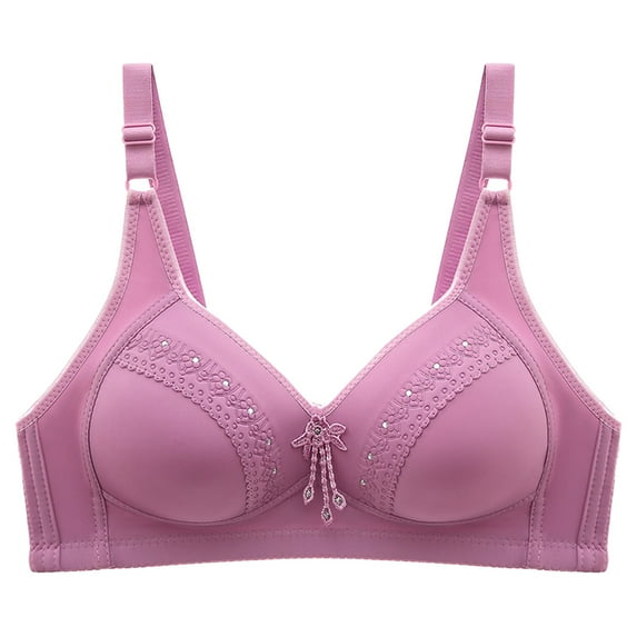 Sngxgn Women's Comfort Underwire Bra, Full Coverage Convertible T-Shirt Bra(Purple,42)