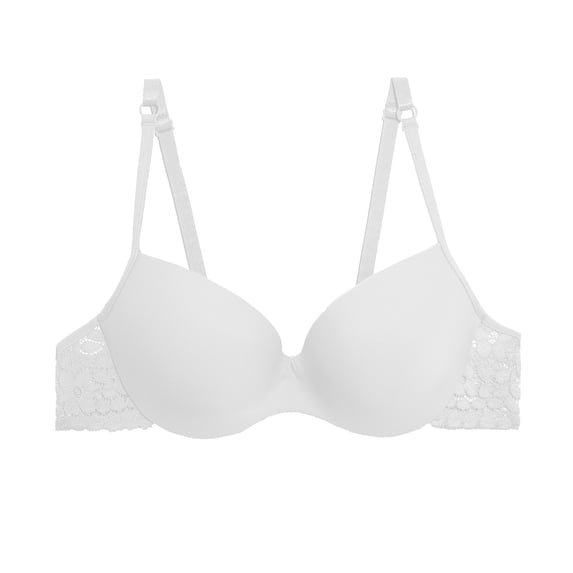 Sngxgn Women's Comfort Underwire Bra Underwire, Convertible Bras for Women(White,34/75B)