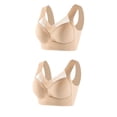 thumbnail image 1 of Sngxgn Women's Comfort Wireless Bra, Full-Coverage Wirefree T-Shirt Bra(Beige,XXXXXL), 1 of 4