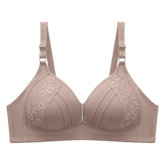 Sngxgn Women's Comfort Wireless Bra, Full-Coverage Wirefree T-Shirt Bra(Coffee,85)