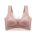 thumbnail image 1 of Sngxgn Women's Comfort Wireless Bra, Full-Coverage Wirefree T-Shirt Bra(Pink,XXXXL), 1 of 3