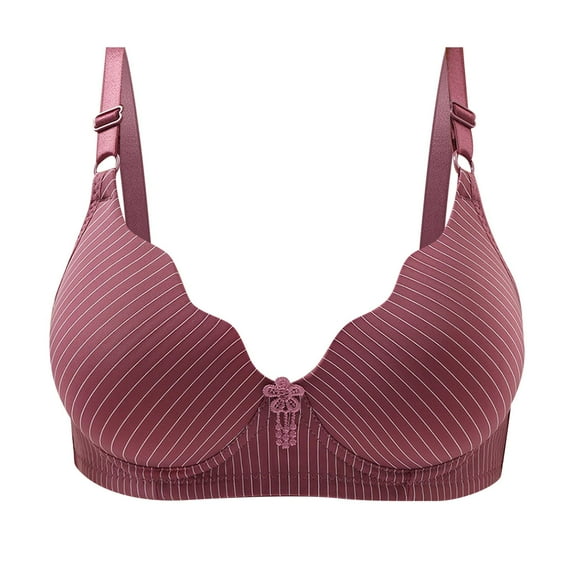 Sngxgn Women's Comfort Wireless Bra, Full-Coverage Wirefree T-Shirt Bra(Purple,38)