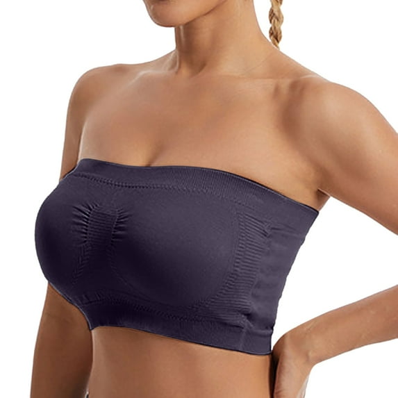 Sngxgn Women's Comfort Wireless Bra Seamless T-Shirt Bra(Grey,L)