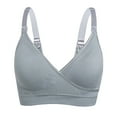 thumbnail image 1 of Sngxgn Women's Comfort Wireless Bra Seamless T-Shirt Bra(Grey,L), 1 of 3