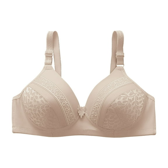 Sngxgn Women's Comfort Wireless Bra Seamless T-Shirt Bra(Khaki,36)