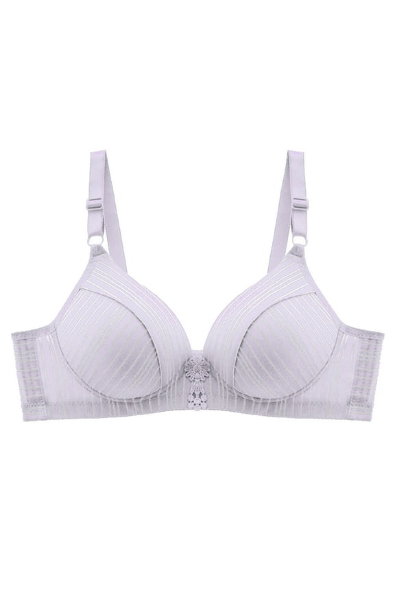 Women's Comfort Wireless Bra Seamless T-Shirt Bra(Silver,38/85)