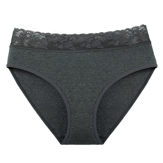 Sngxgn Women's Cool Breathable Comfort Cotton Brief(Dark Gray,M)