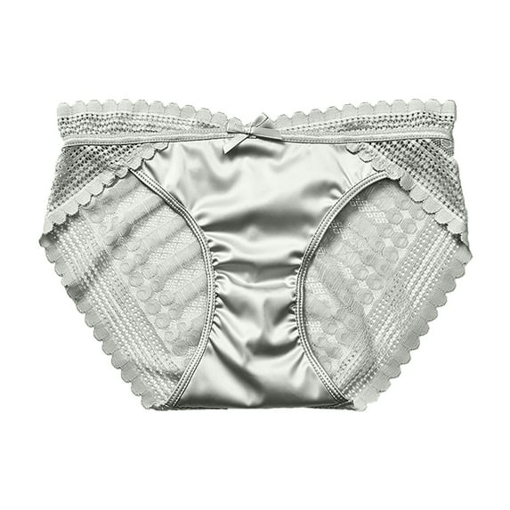 Sngxgn Women's Cotton Breathable Comfort High Waist with Lace(Green,XL)