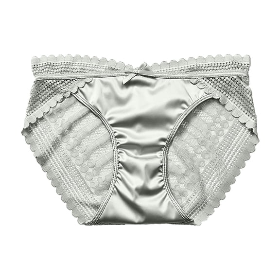 Sngxgn Women's Cotton Breathable Comfort High Waist with Lace(Green,XL)