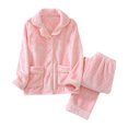thumbnail image 1 of Sngxgn Women's Cotton Pajama Long-Sleeve Shirt and Pants Set(Pink,XL), 1 of 3