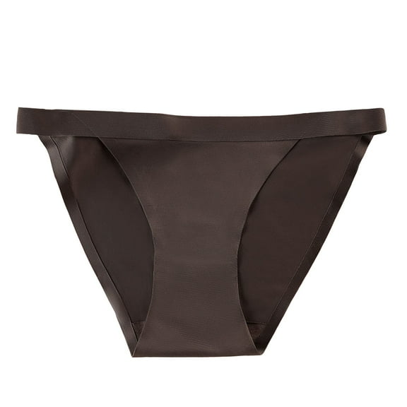 Sngxgn Women's Cotton Panties, Smoothing Stretch Brief Underwear(Brown,M)