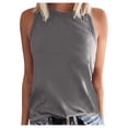 thumbnail image 1 of Sngxgn Women's Cotton Short Sleeve Crop Top – Cropped Casual Crew Neck T-Shirts(Grey,XXL), 1 of 6