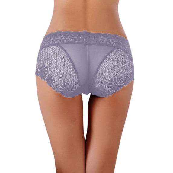 Sngxgn Women's Cotton Underwear High Waist Stretch Briefs Soft Underpants Ladies Full Coverage Panties(Purple,XL)