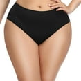 thumbnail image 1 of Sngxgn Women's Cotton Underwear High Waisted Full Coverage Ladies Panties(Black,XL), 1 of 4