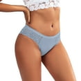 thumbnail image 1 of Sngxgn Women's Cotton Underwear High Waisted Ladies Panties Full Coverage Briefs(Blue,L), 1 of 4