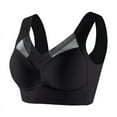 thumbnail image 1 of Sngxgn Women's Cotton Unlined Bra Front-Close Underwire(Black,L), 1 of 3