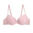 thumbnail image 1 of Sngxgn Women's Cotton Unlined Bra Front-Close Underwire(Pink,34/75B), 1 of 8