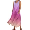 thumbnail image 1 of Sngxgn Women's Cozy Knit Sleeveless Bateau Neck Midi Dress(Pink,L), 1 of 6
