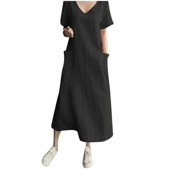 Sngxgn Women's Crew Neck Lounge Long Dress Elegant Long Sleeve Ribbed Bodycon Maxi Dresses(Black,XXXL)