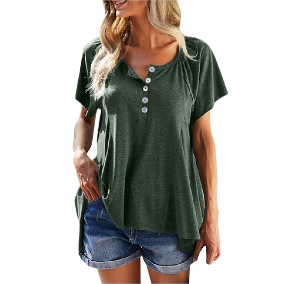 Sngxgn Women's Crop Tops Short Sleeve Shirts Casual Running T-Shirts(Green,L)