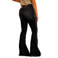 thumbnail image 1 of Sngxgn Women's Curvy Bootcut Mid-Rise Stretch Jeans(Black,XXL), 1 of 7