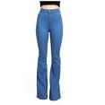 thumbnail image 1 of Sngxgn Women's Curvy Bootcut Mid-Rise Stretch Jeans(Blue,L), 1 of 5