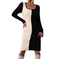 thumbnail image 1 of Sngxgn Women's Dresses V Neck Guest Party Dress(Black,XL), 1 of 6