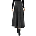 thumbnail image 1 of Sngxgn Women's Elegant High Waisted Side Slit Irregular Maxi Skirt(Grey,XXL), 1 of 6