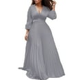 thumbnail image 1 of Sngxgn Women's Elegant Long Lantern Sleeve Sweater Dress Elastic Waist Bodycon Mini Dresses(Grey,M), 1 of 5