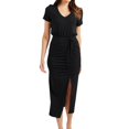 thumbnail image 1 of Sngxgn Women's Fall Dresses Long Sleeve Square Neck Casual Pleated Tiered Swing Maxi Dress(Black,M), 1 of 7