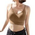 thumbnail image 1 of Sngxgn Women's Fit Crop Summer Tank Top - Gym Workout Sports Tee(Khaki,One Size), 1 of 5