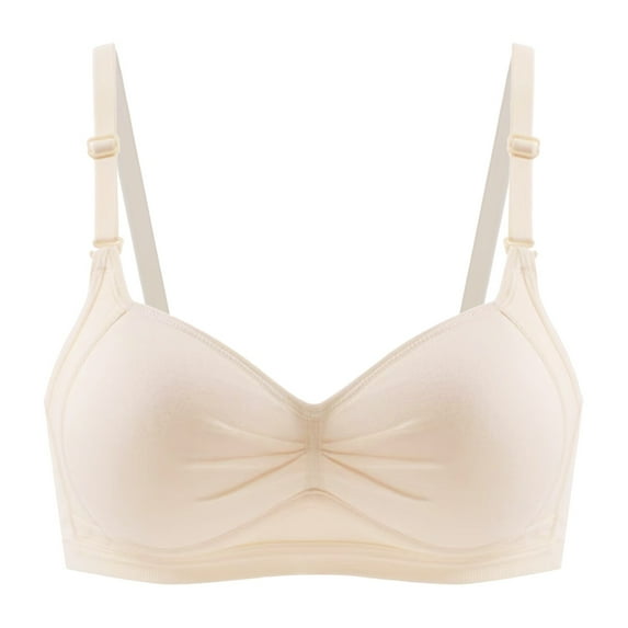 Sngxgn Women's Fit Lightly Lined Bra T-shirt Bra(Beige,36)