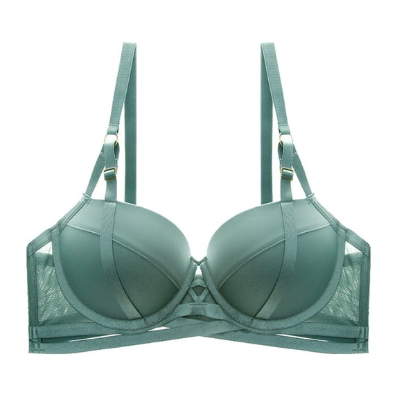 Sngxgn Women's Fit Lightly Lined Bra T-shirt Bra(Blue,36)