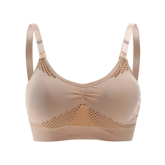 Sngxgn Women's Fit T-shirt Bra, Lightly-lined Underwire Bra(Beige,L)