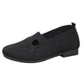 thumbnail image 1 of Sngxgn Women's Flat Comfortable Work Shoes Slip On Ballet Flat(Black,38), 1 of 6