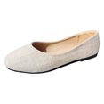 thumbnail image 1 of Sngxgn Flat Shoes Women Comfortable Slip on Women's Flats(White,42), 1 of 8