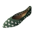 thumbnail image 1 of Sngxgn Women's Flat Shoes Comfortable Casual Ballet Single Shoes(Green,37), 1 of 5