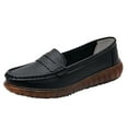 thumbnail image 1 of Sngxgn Women's Flat Shoes Comfortable Dress Shoes(Black,41), 1 of 7