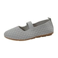 thumbnail image 1 of Sngxgn Women's Flat Shoes Soft Sole Comfort Ballet Flats Casual Walking Shoes Flats Single Shoes(Grey,41), 1 of 8